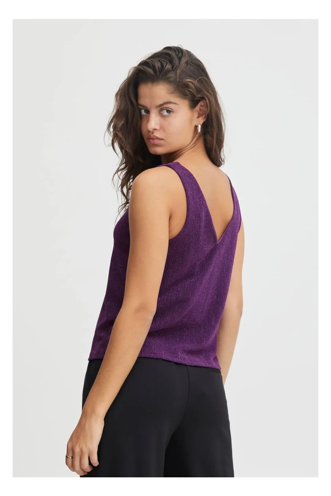Top con brillo Ihnelly morado