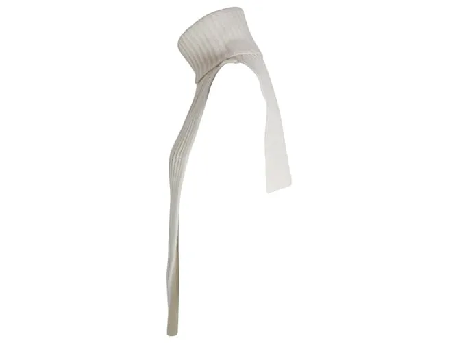 Top de cuello alto de canalé Anneki de cachemira color marfil de The Row Blanco Crudo 