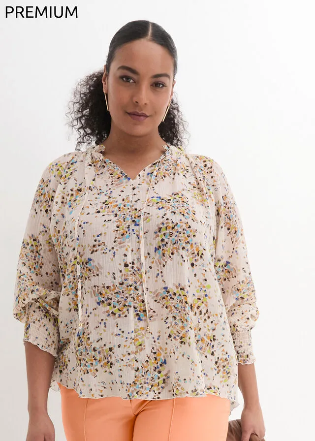 Túnica Beige estampado
