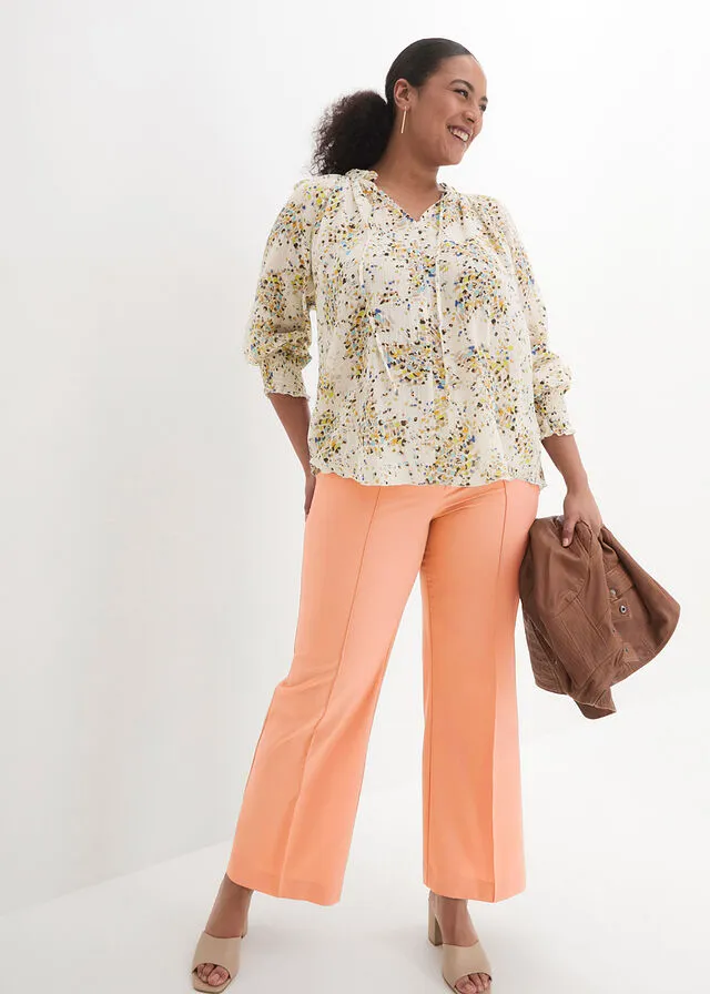 Túnica Beige estampado
