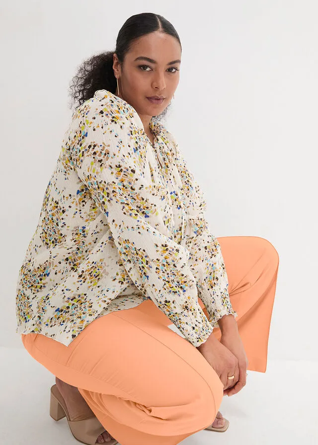Túnica Beige estampado
