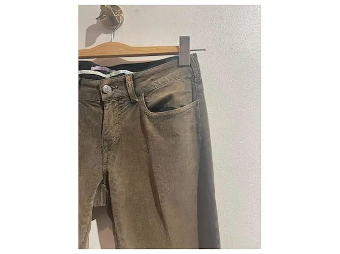 VANESSA BRUNO Pantalón T.US 28 terciopelo Caqui 