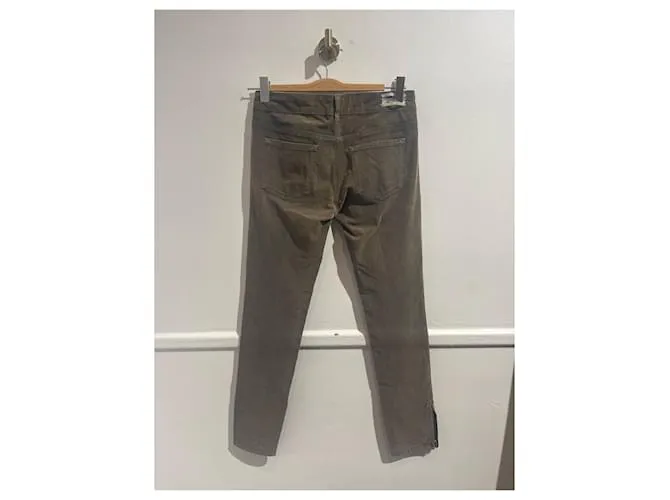 VANESSA BRUNO Pantalón T.US 28 terciopelo Caqui 