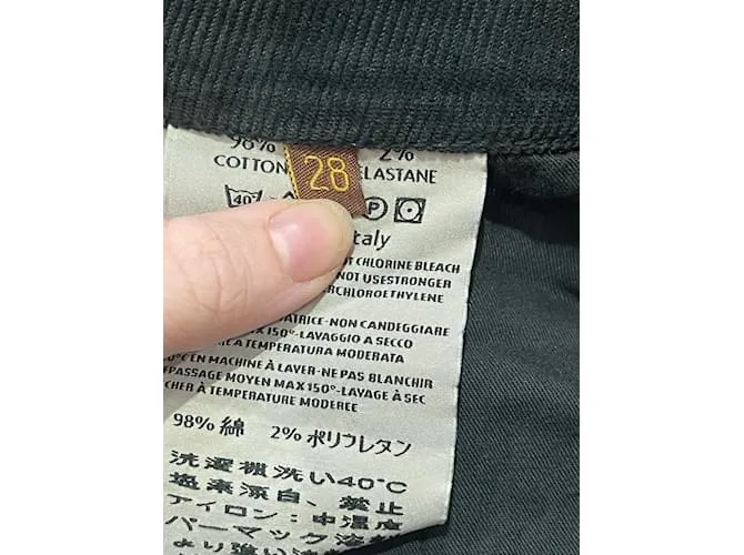 VANESSA BRUNO Pantalón T.US 28 terciopelo Caqui 