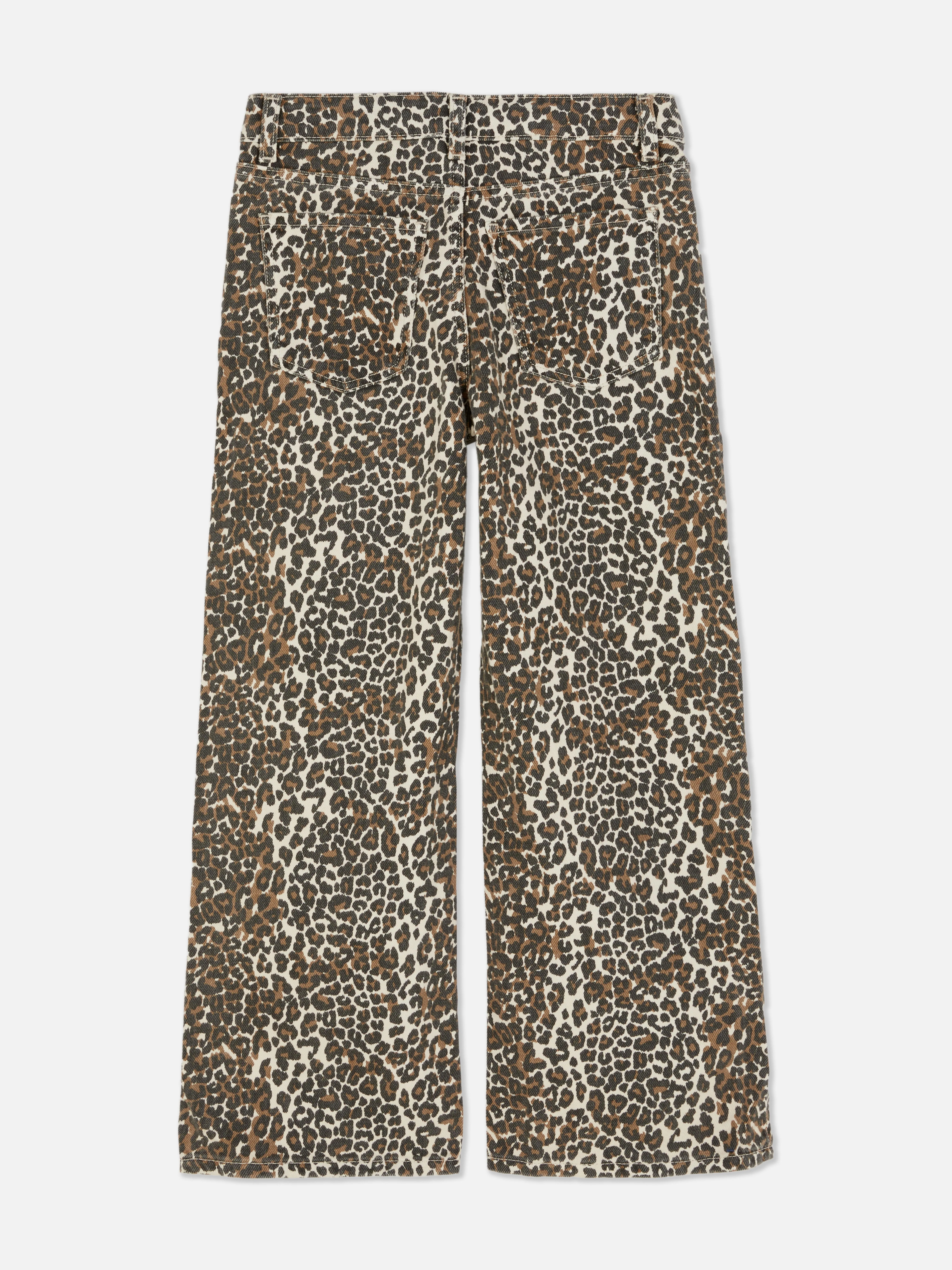 Vaqueros de pernera ancha de leopardo