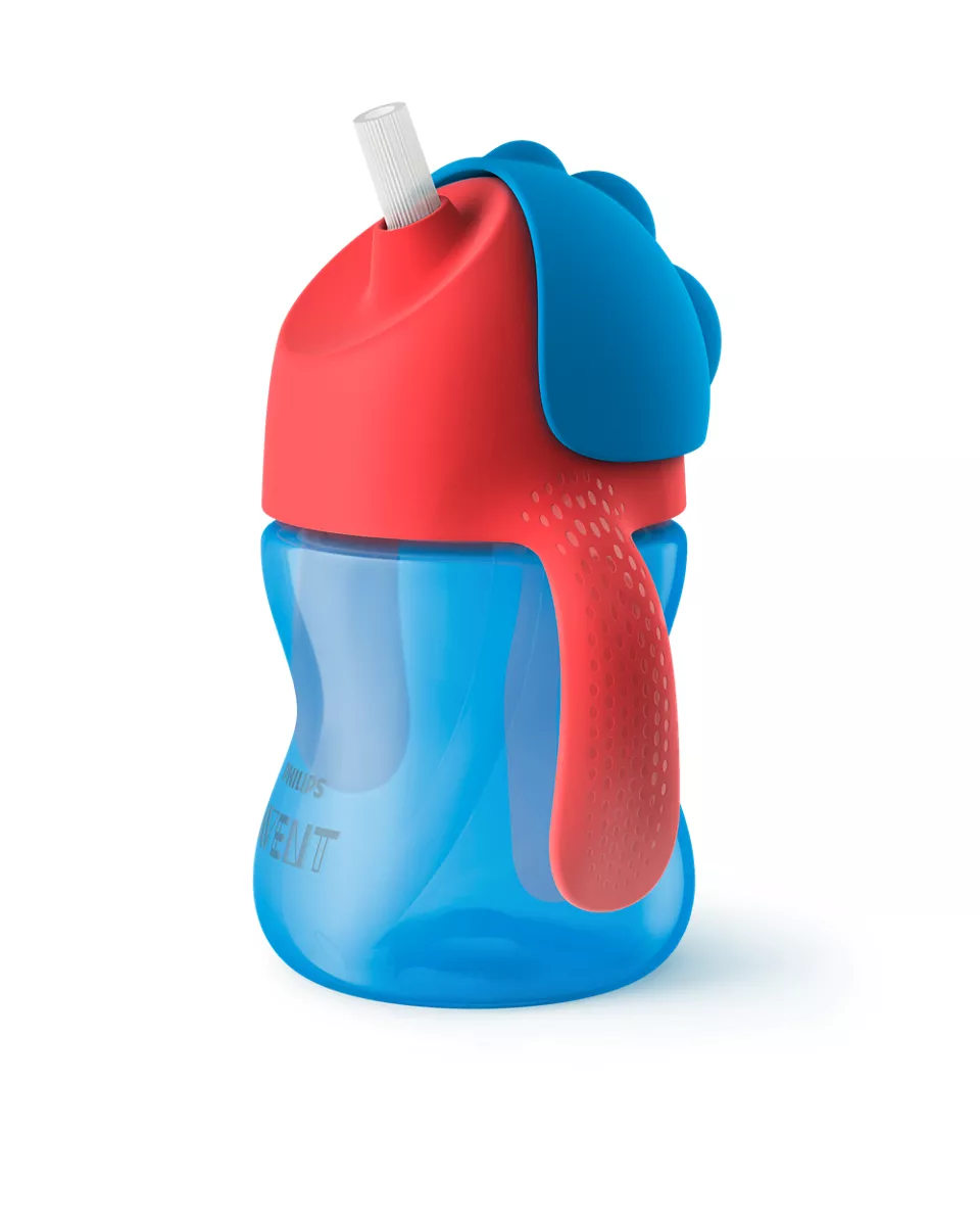 Vaso con pitillo y asas de 7 oz / 207 ml para niño