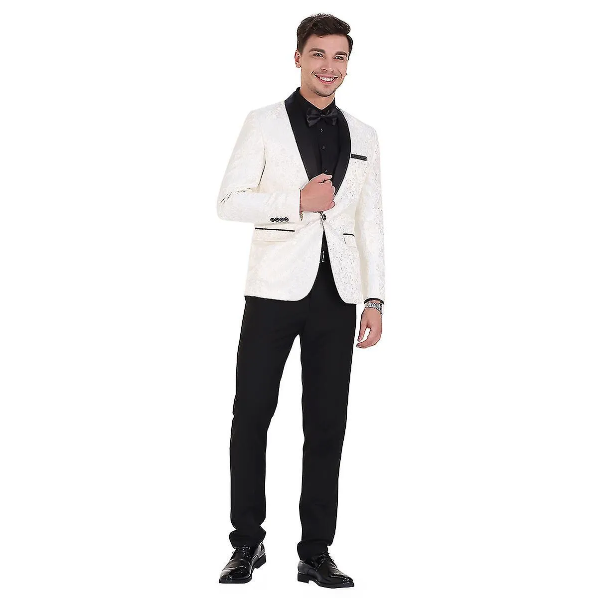 VAWAN Hombre 2 Piezas Elegante Banquete De Bodas Trajes Slim Fit