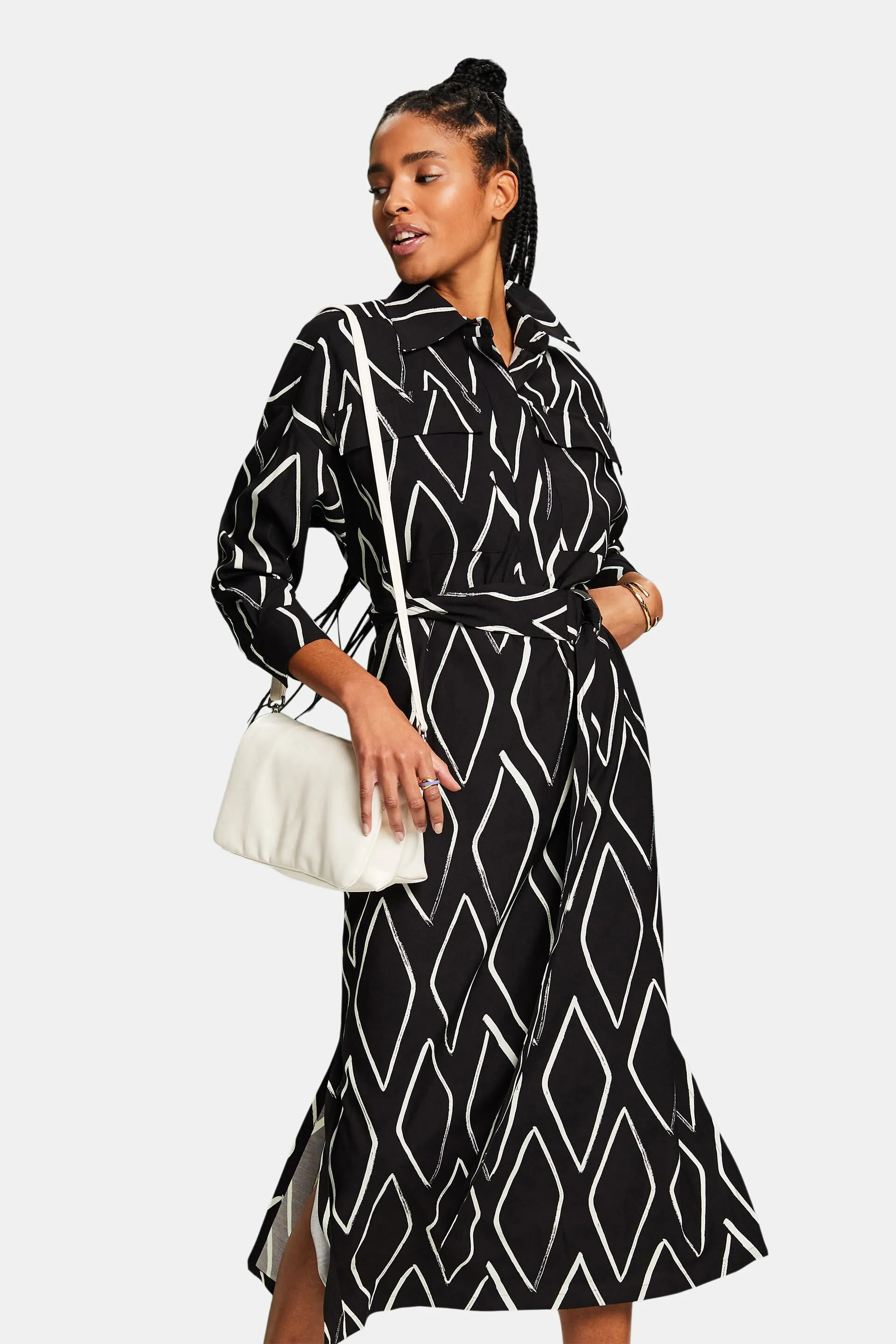 Vestido camisero estampado