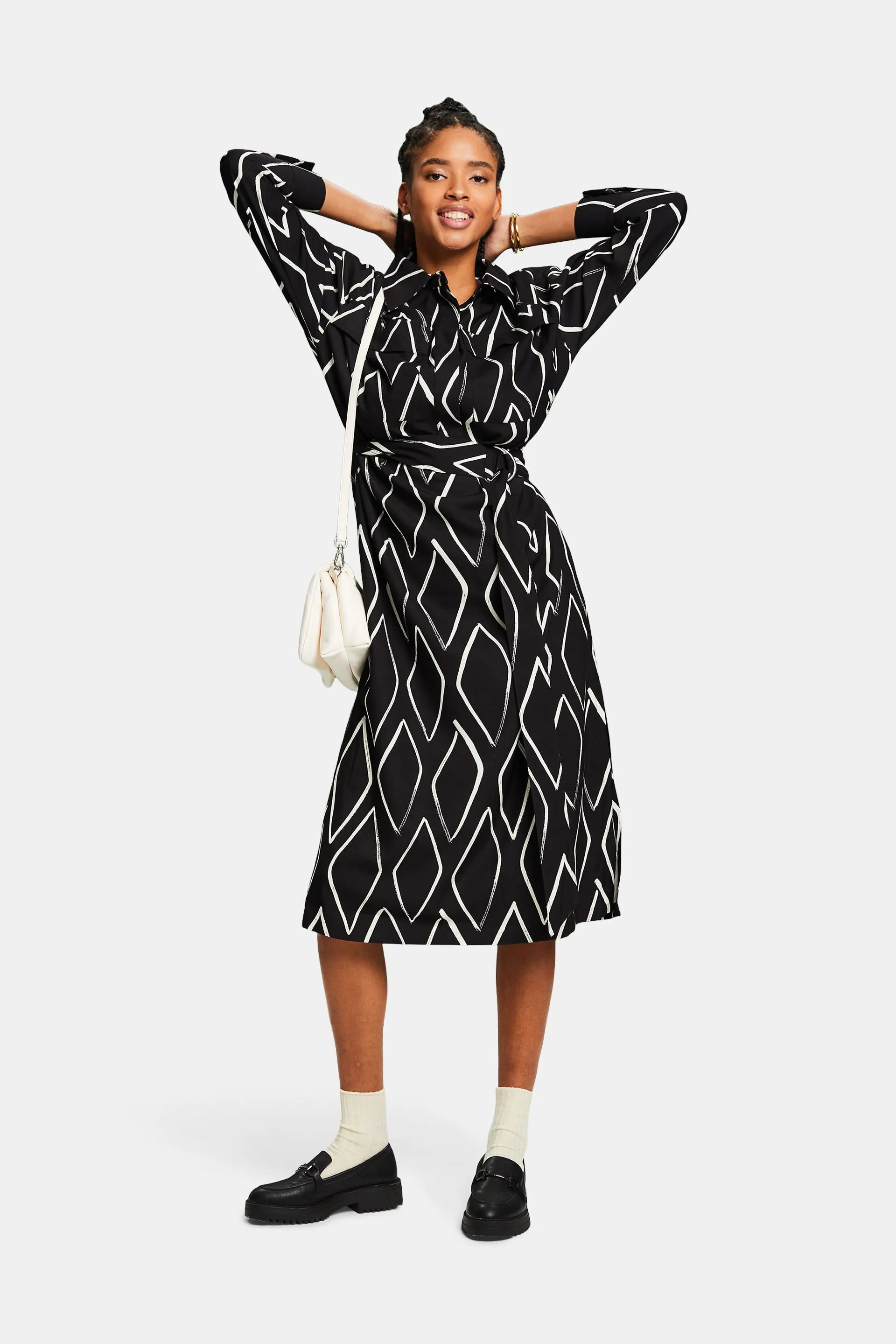 Vestido camisero estampado