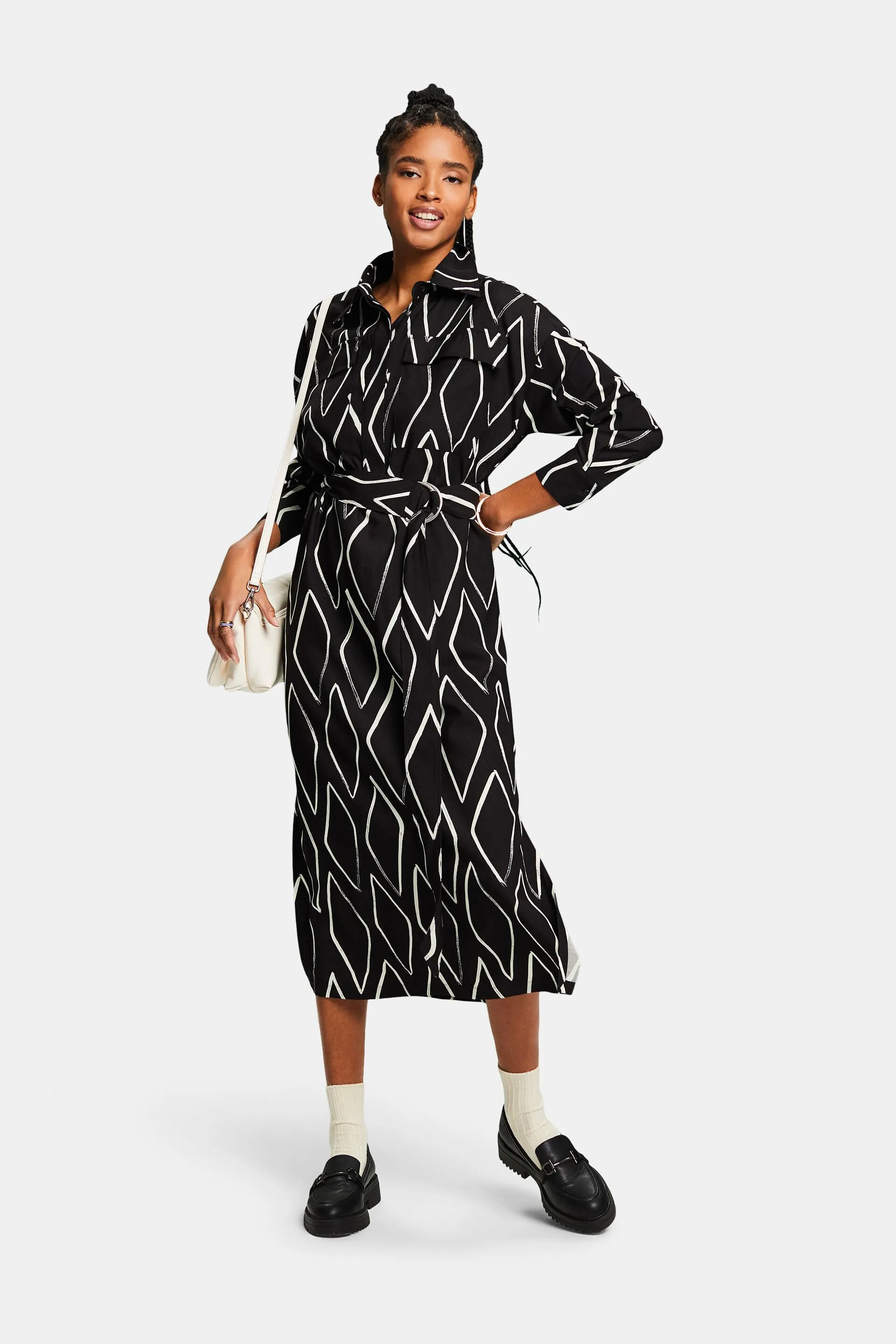 Vestido camisero estampado