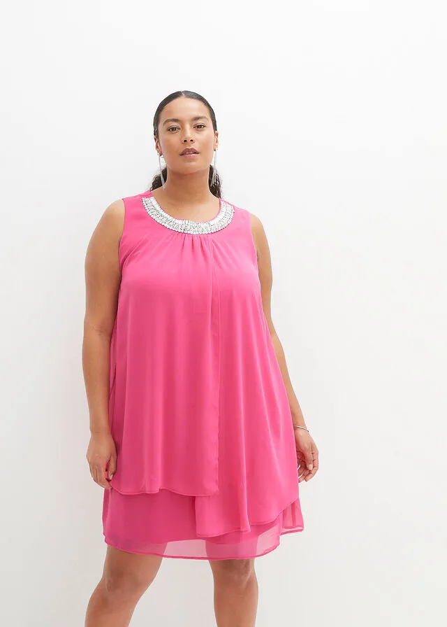 Vestido con aplicación Azul oscuro