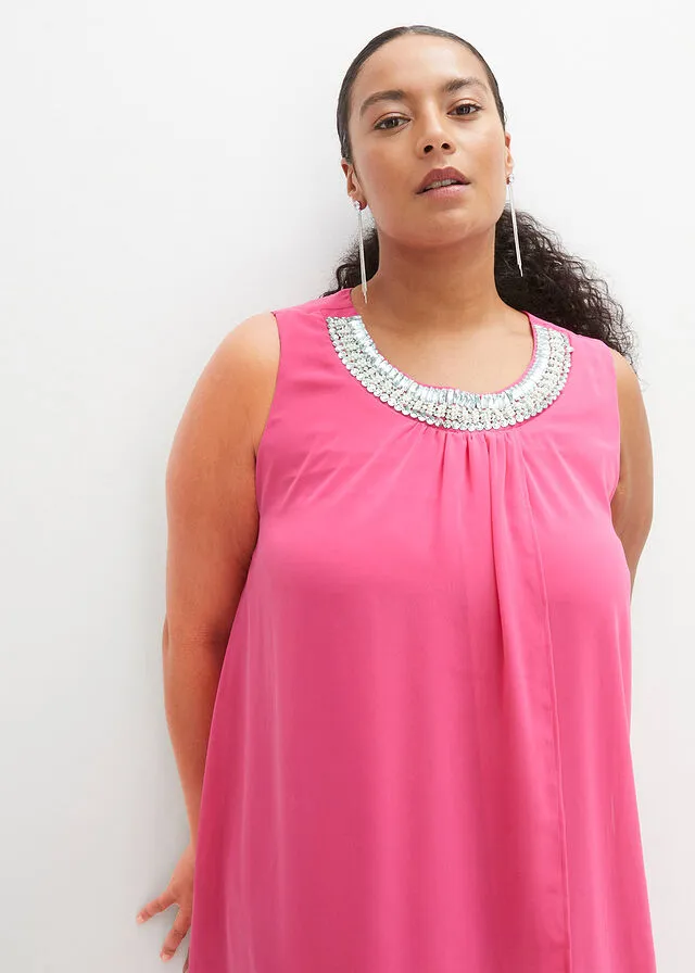 Vestido con aplicación Azul oscuro