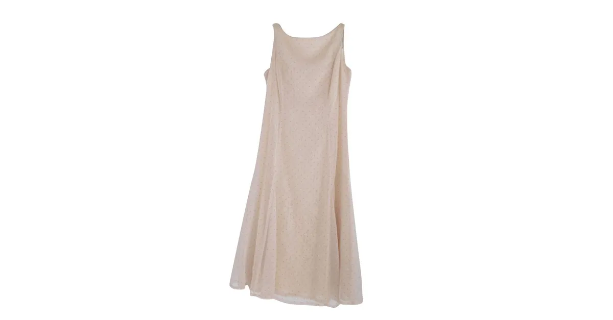 Vestido de encaje Balenciaga Contraste Beige 