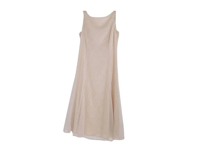 Vestido de encaje Balenciaga Contraste Beige 