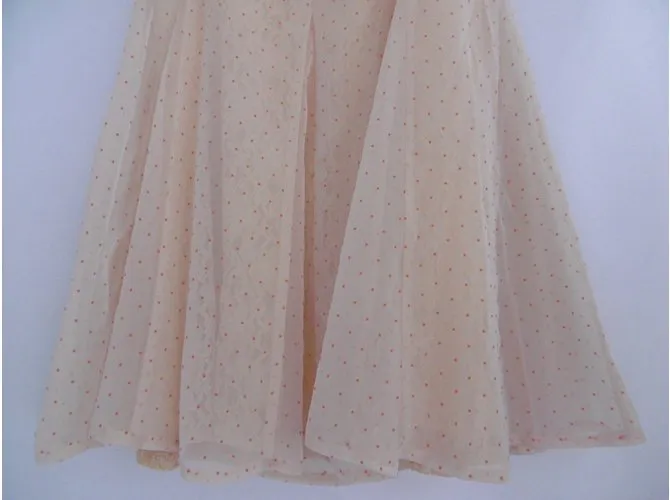 Vestido de encaje Balenciaga Contraste Beige 