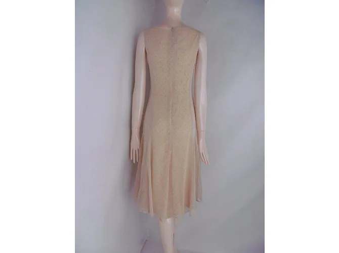 Vestido de encaje Balenciaga Contraste Beige 