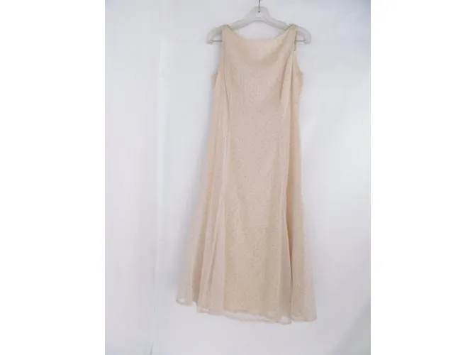 Vestido de encaje Balenciaga Contraste Beige 
