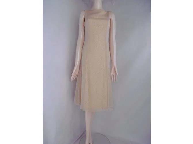 Vestido de encaje Balenciaga Contraste Beige 