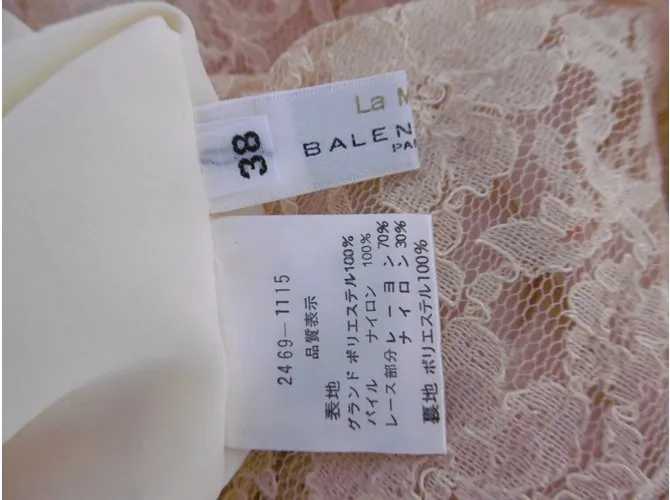 Vestido de encaje Balenciaga Contraste Beige 