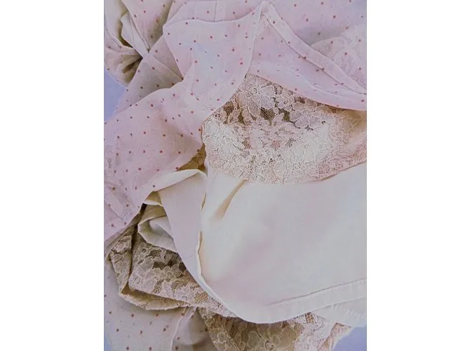 Vestido de encaje Balenciaga Contraste Beige 
