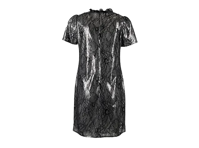 Vestido de encaje con lentejuelas de Michael Kors Plata 