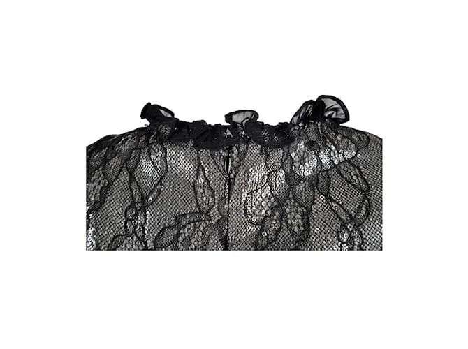 Vestido de encaje con lentejuelas de Michael Kors Plata 