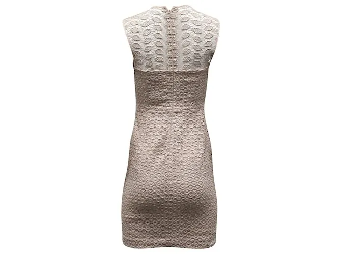 Vestido de encaje Diane Von Furstenberg en poliéster rosa 