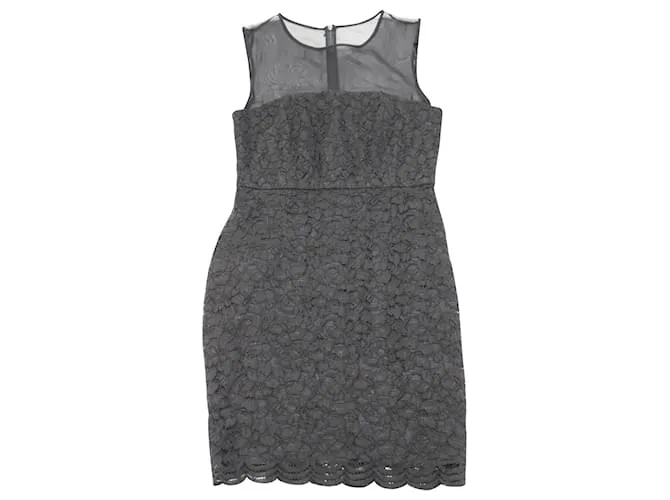 Vestido de encaje Nisha en poliéster negro de Diane Von Furstenberg 
