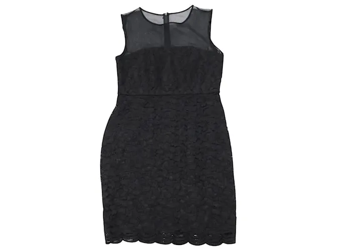 Vestido de encaje Nisha en poliéster negro de Diane Von Furstenberg 