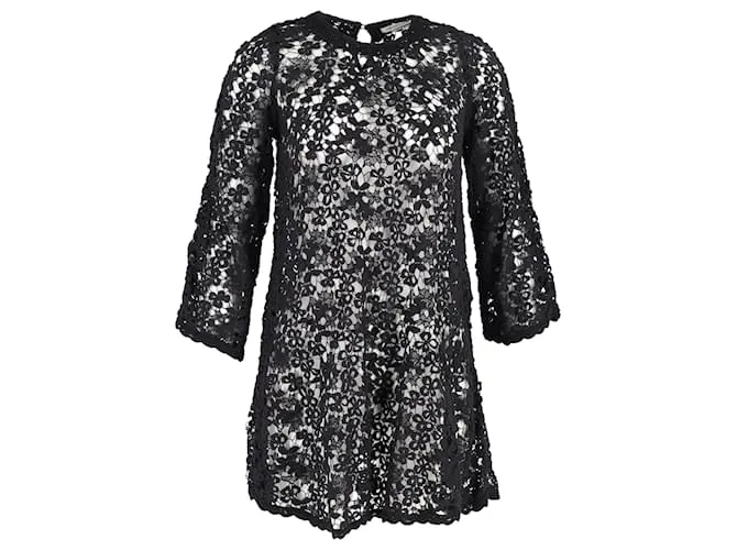 Vestido de encaje transparente de Isabel Marant en poliéster negro 