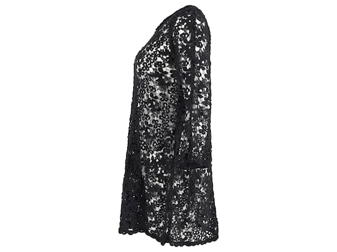 Vestido de encaje transparente de Isabel Marant en poliéster negro 