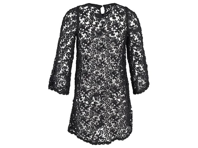 Vestido de encaje transparente de Isabel Marant en poliéster negro 