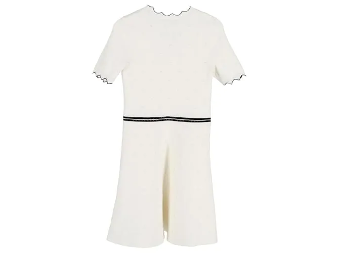 Vestido de punto con cintura Sandro en viscosa color crema Blanco Crudo 