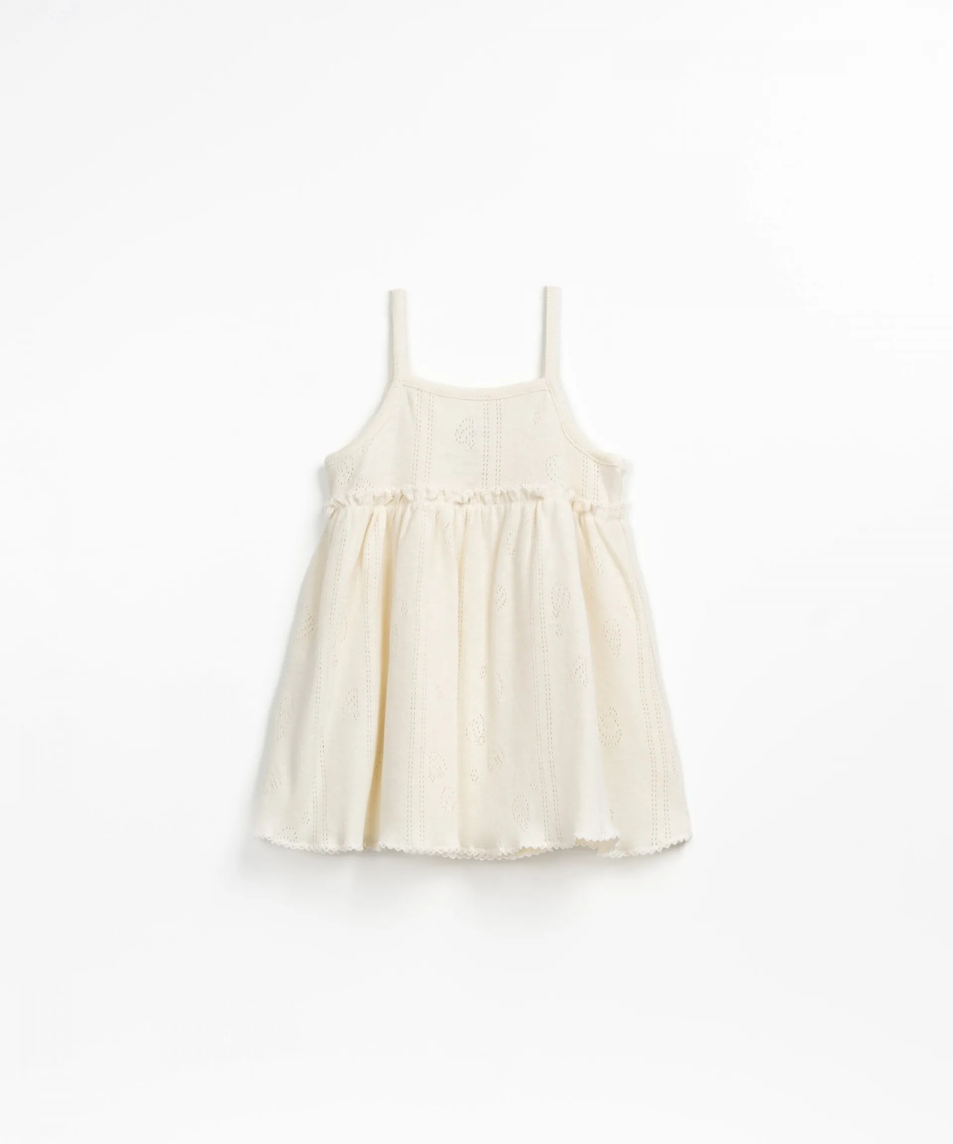 Vestido de tirantes con volante en el pecho | Textile Art