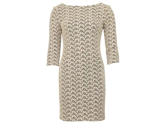 Vestido Diane Von Furstenberg Sarita Bellota de encaje en algodón marrón Castaño 