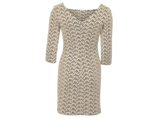 Vestido Diane Von Furstenberg Sarita Bellota de encaje en algodón marrón Castaño 