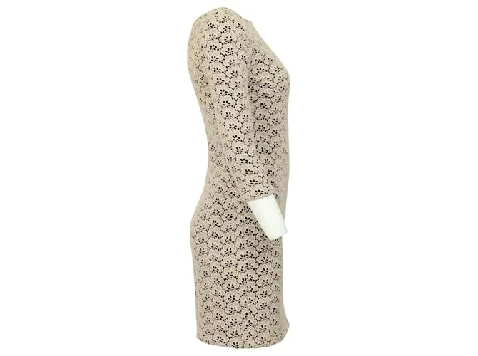 Vestido Diane Von Furstenberg Sarita Bellota de encaje en algodón marrón Castaño 