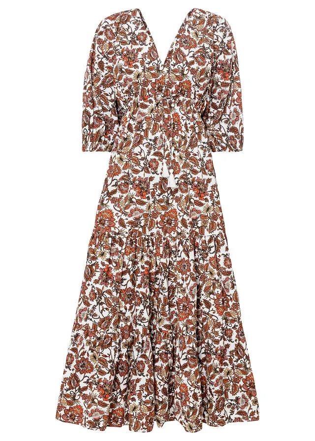 VESTIDO LARGO BLANCO LANACRUDOROJO CUARZO DE FLORES