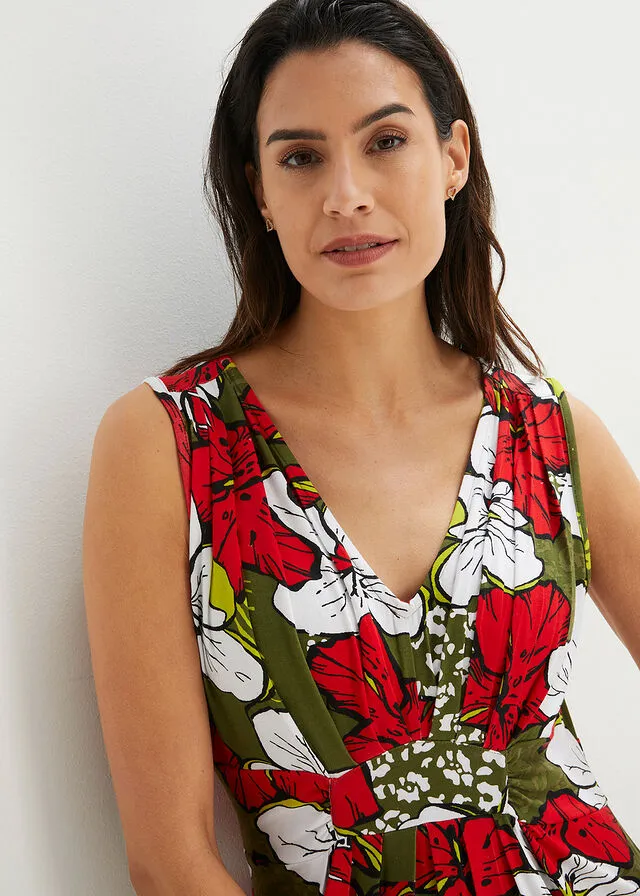 Vestido Marrón estampado