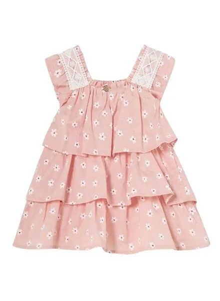 Vestido Mayoral Estampado Rosa Para Bebé