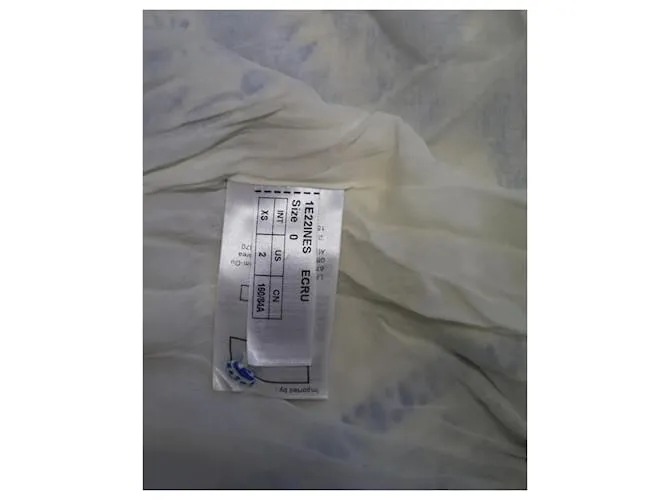 Vestido midi estampado Ines de viscosa crema y azul de Ba&Sh 