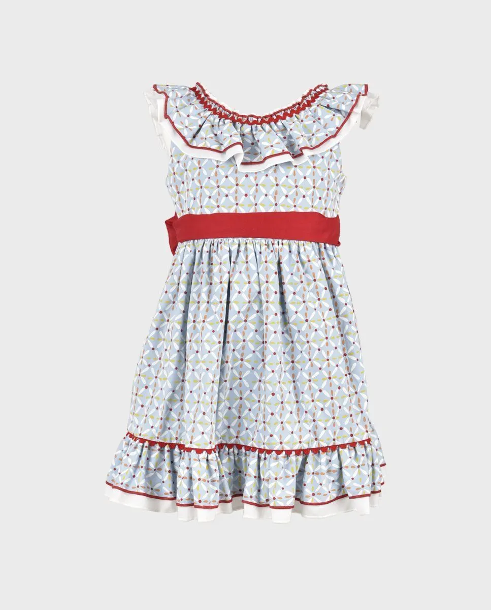 Vestido niña estampado simétrico