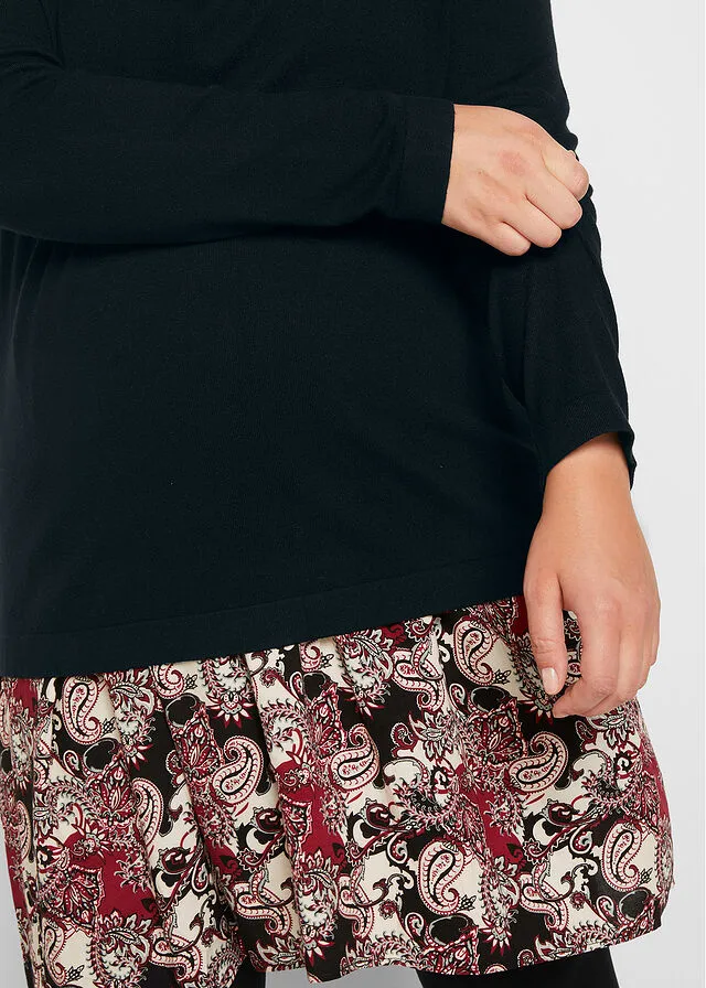 Vestido premamá Negro con patrón Paisley