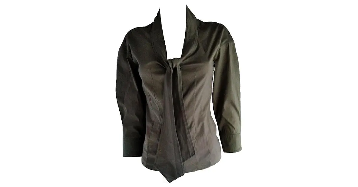 Yves Saint Laurent Tops Caqui 