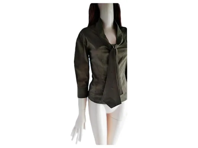 Yves Saint Laurent Tops Caqui 
