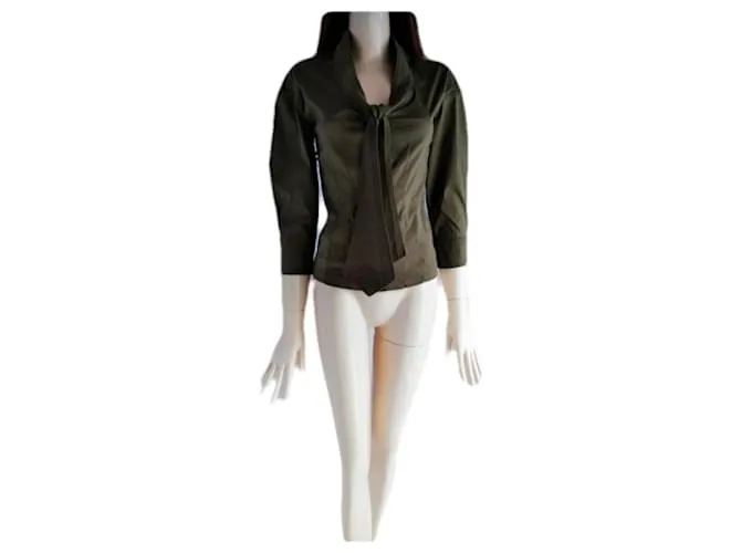 Yves Saint Laurent Tops Caqui 