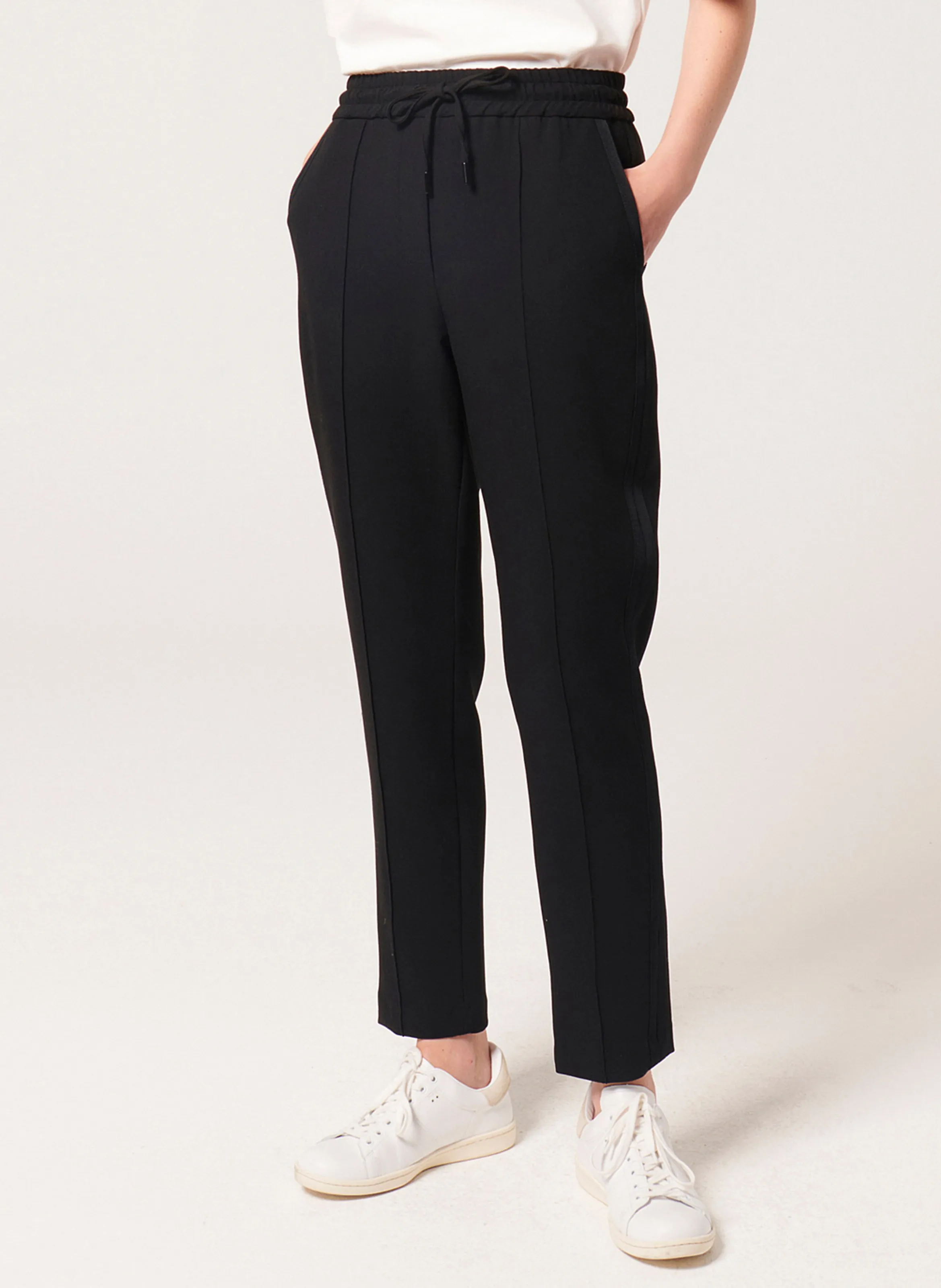 ZAPA PIEL  PANTALóN RECTO DE TALLE ALTO EN NEGRO