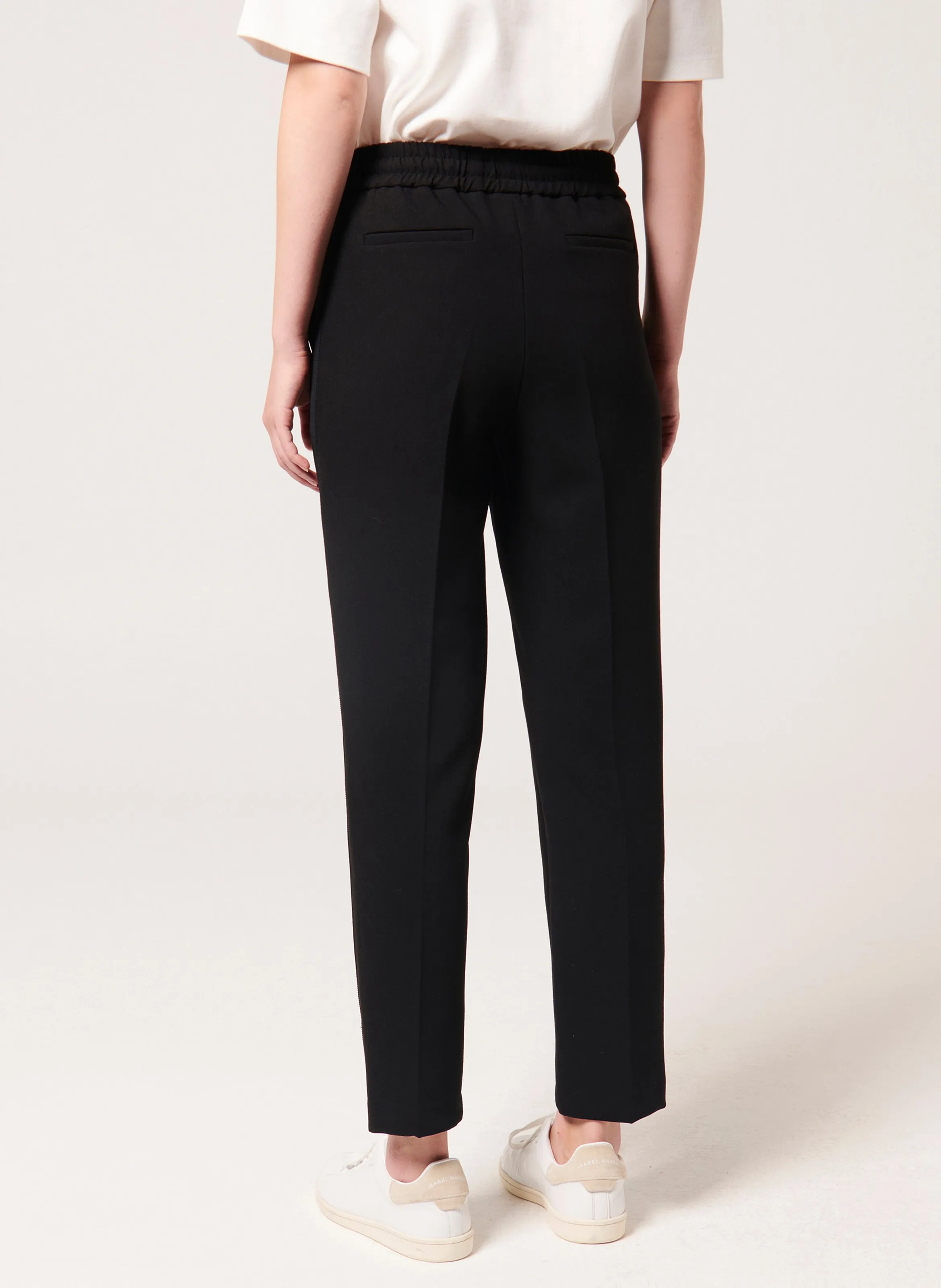 ZAPA PIEL  PANTALóN RECTO DE TALLE ALTO EN NEGRO