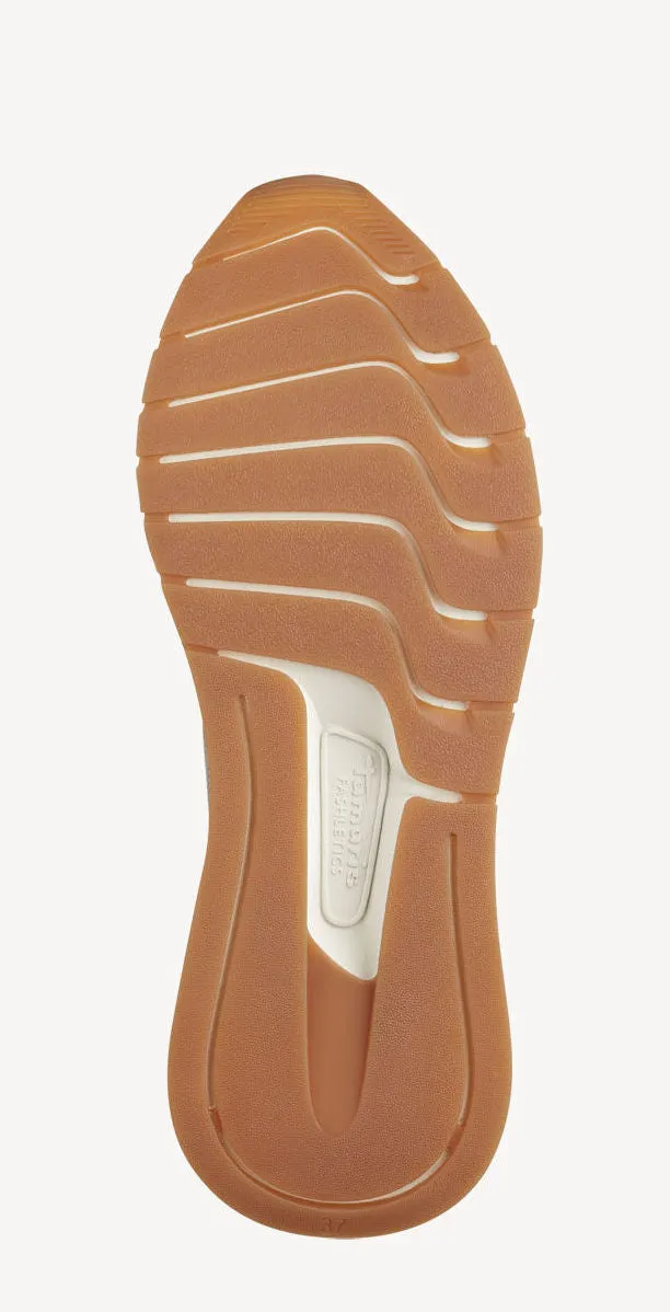 Zapatillas deportivas calcetín en beige metalizado