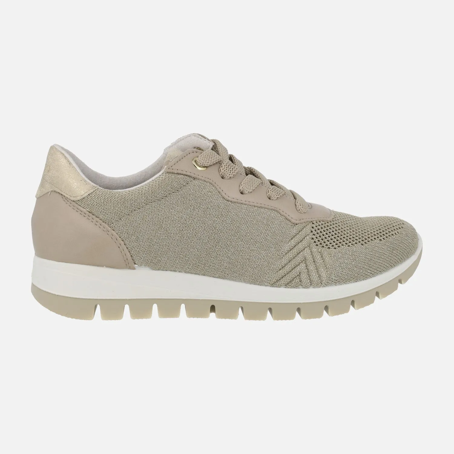 ZAPATILLAS DEPORTIVAS PARA MUJER EN COMBINADO TAUPE  ORO